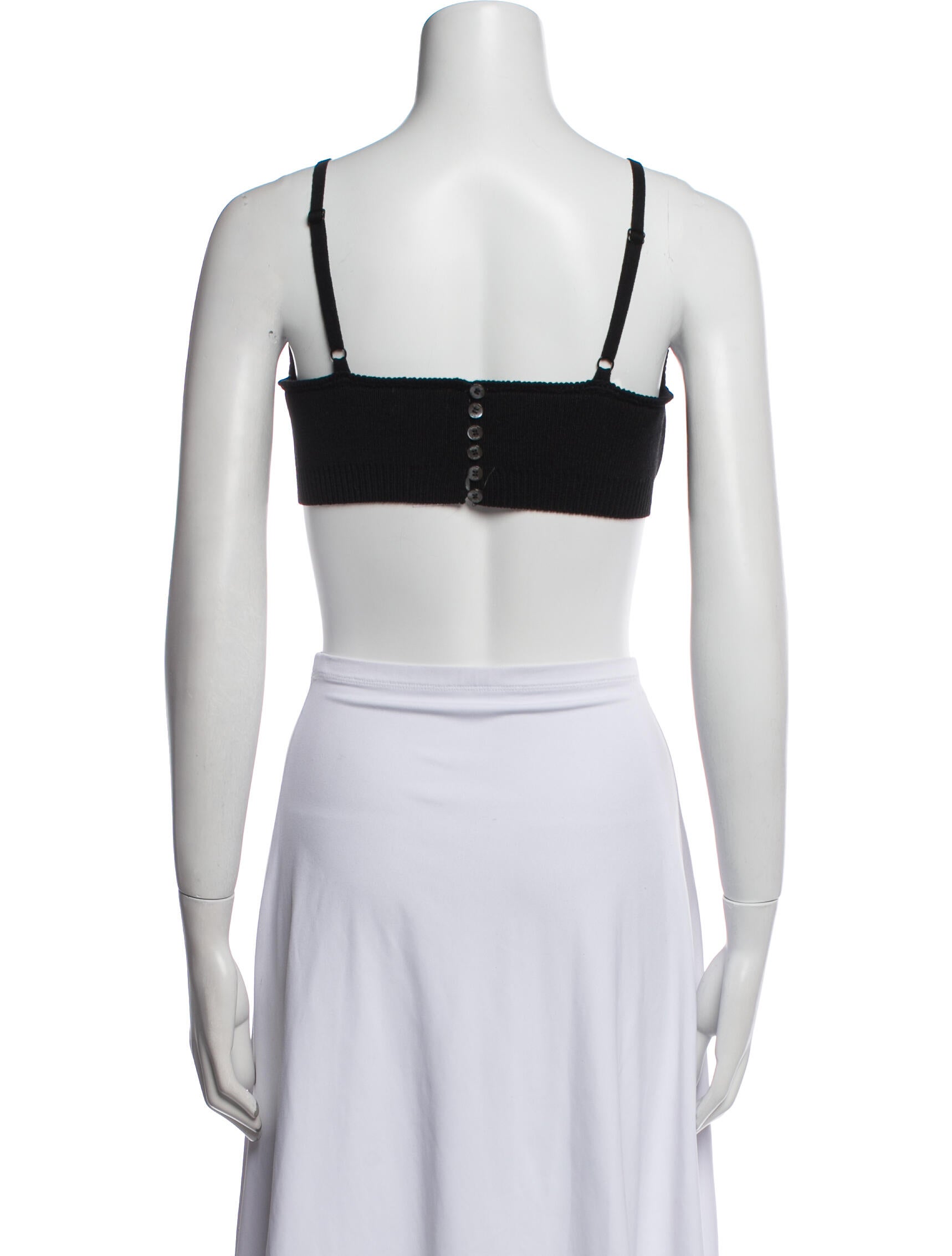 Staud Square Neckline Sleeveless Crop Top